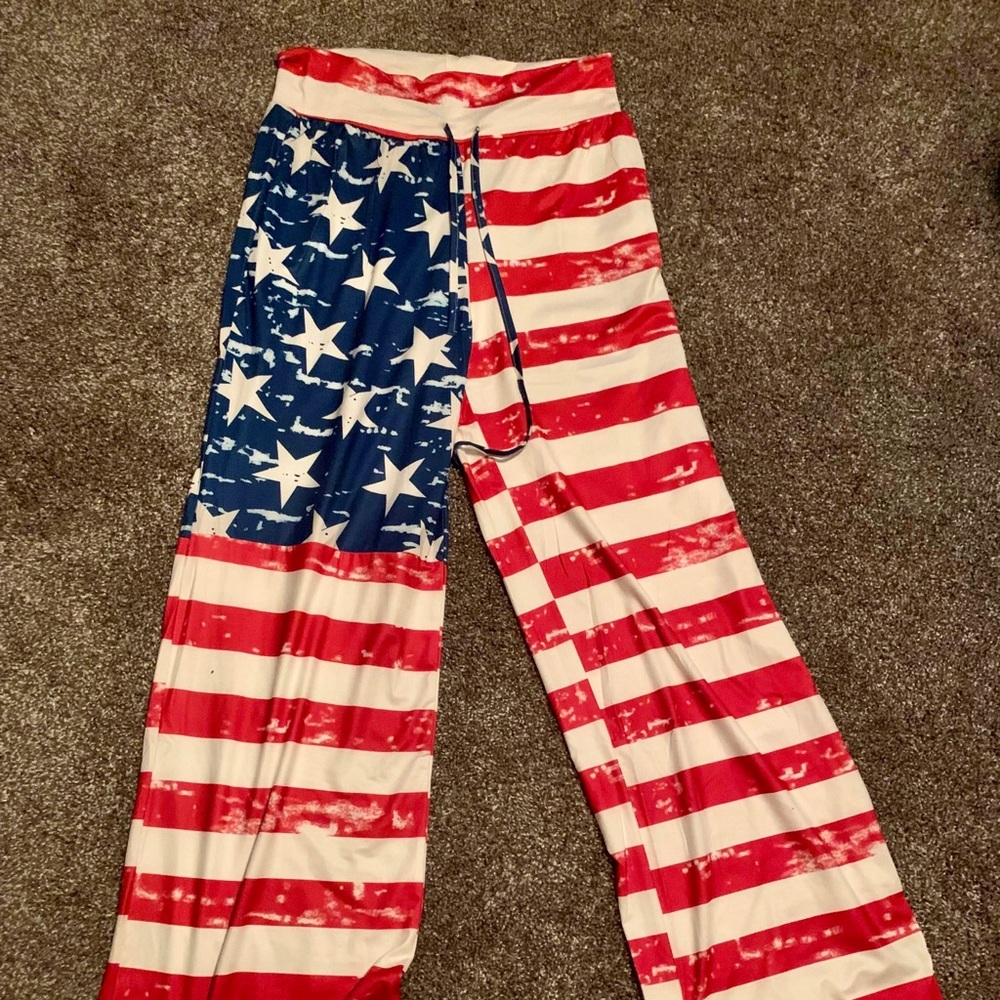 Boutique American Flag lounge pants. NWOT. Size small.